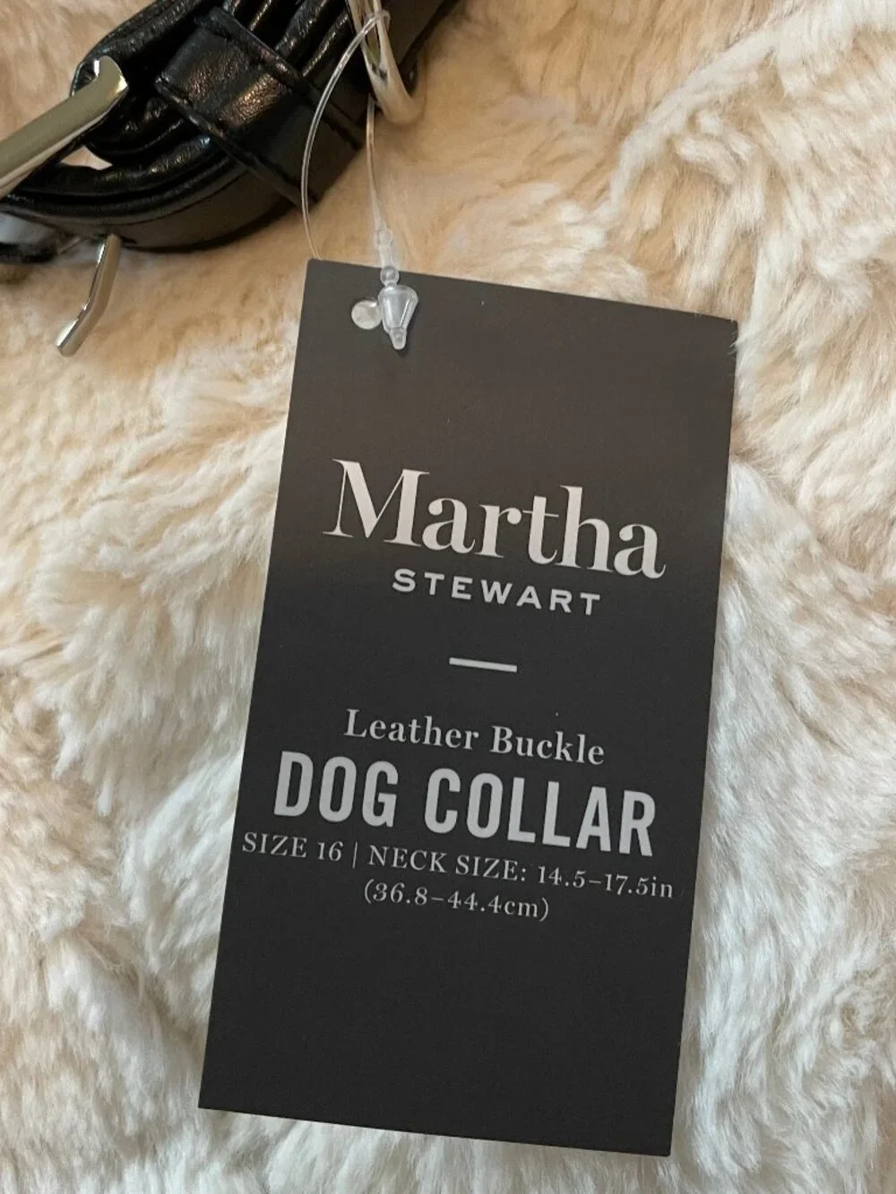 Martha Stewart Leather Buckle Dog Collar NWT